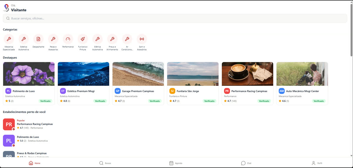 Interface do projeto Automarket